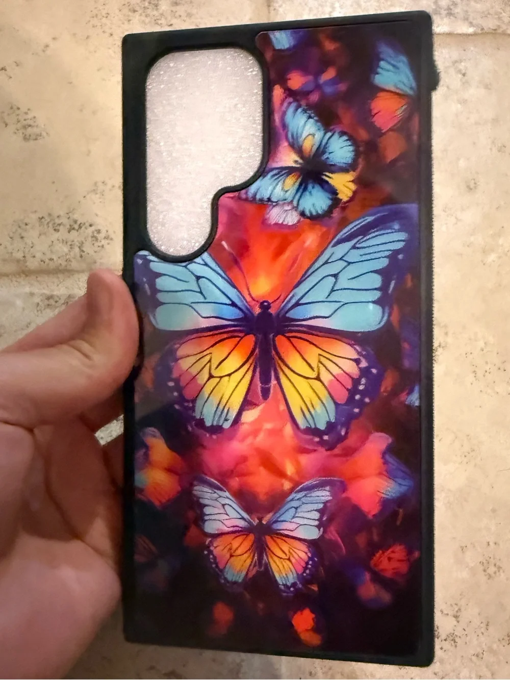 Galaxy S24 Butterfly Phone Case - Blue & Multicolor